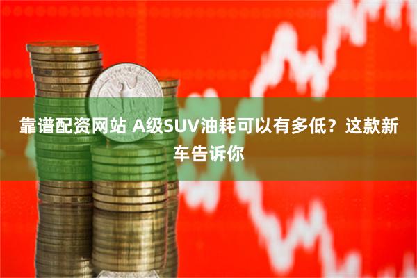 靠谱配资网站 A级SUV油耗可以有多低？这款新车告诉你