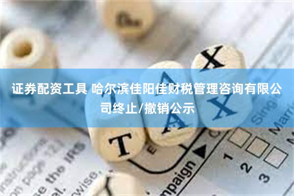 证券配资工具 哈尔滨佳阳佳财税管理咨询有限公司终止/撤销公示