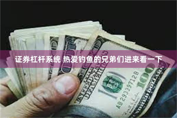 证券杠杆系统 热爱钓鱼的兄弟们进来看一下